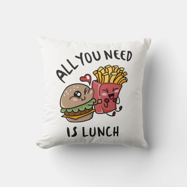 Allt du behöver är lunch kudde (Framsida)