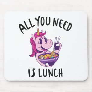 Allt du behöver är lunch musmatta