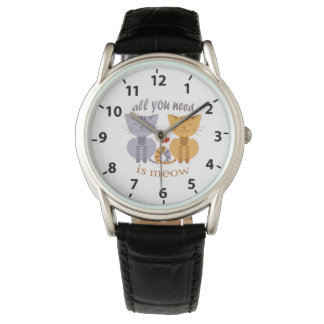 Allt du behöver är meow valentin katt armbandsur