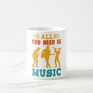 Allt Du Behöver Är Musik Kaffe Mugg