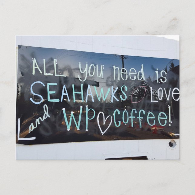 Allt du behöver är Seahawks och kärlek Vykort (Framsida)