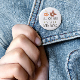 Allt du behöver är Tea & Warm sockor säsong Knapp