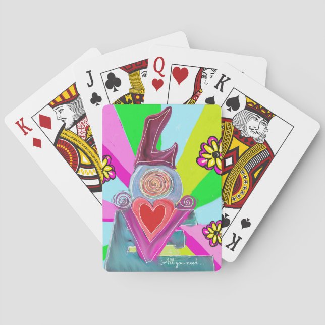 Allt du behöver….Dela kärleken  Casinokort (Baksidan)