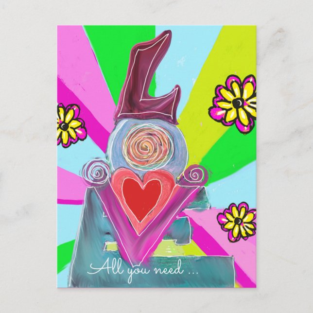 Allt du behöver….Dela kärleken  Vykort (Framsida)