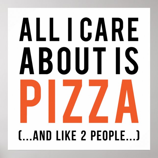 Allt du bryr dig om är pizza (och som 2 personer) poster (Framsidan)