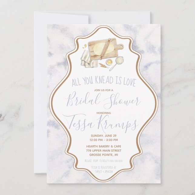 Allt du vet är Kärlek Baking Pastry Möhippa Inbjudningar (Framsida)