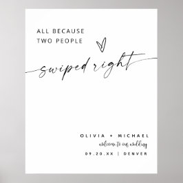 Allt eftersom välkomstsignalen för två Höger som h Poster