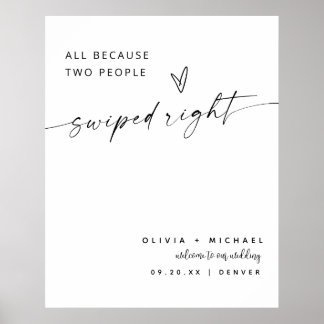 Allt eftersom välkomstsignalen för två Höger som h Poster