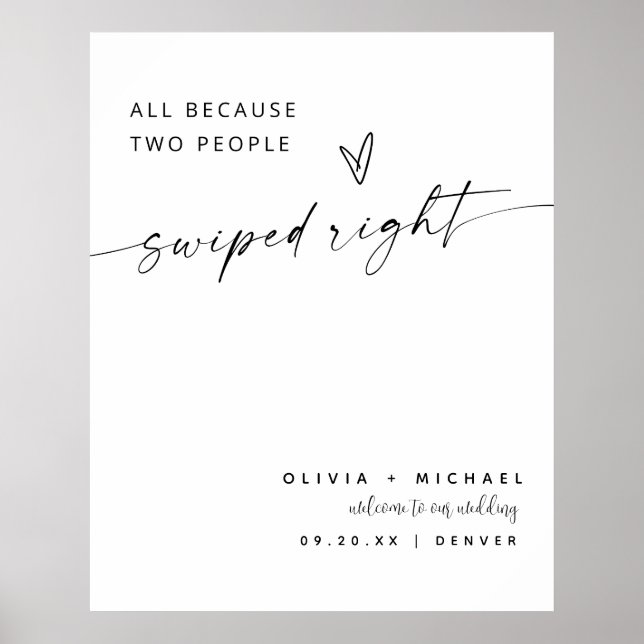 Allt eftersom välkomstsignalen för två Höger som h Poster (Framsidan)