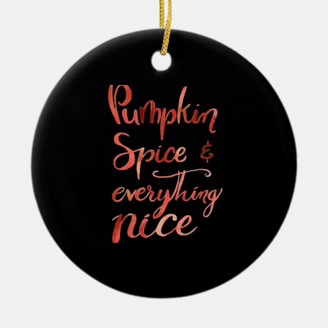 Allt fint Pumpkin-nyare höstfälla Julgransprydnad Keramik (Framsidan)