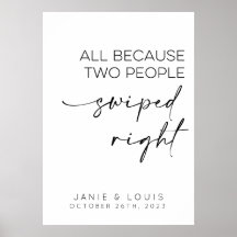 Allt för att två personer svepte ut Höger Bröllop-