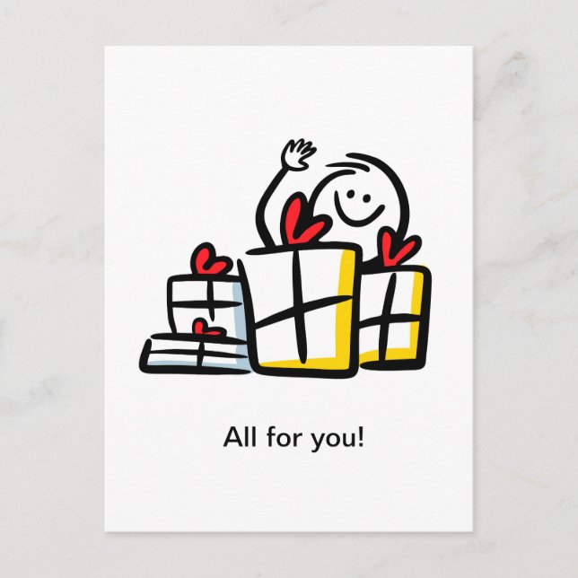 Allt för dig! vykort (Framsida)