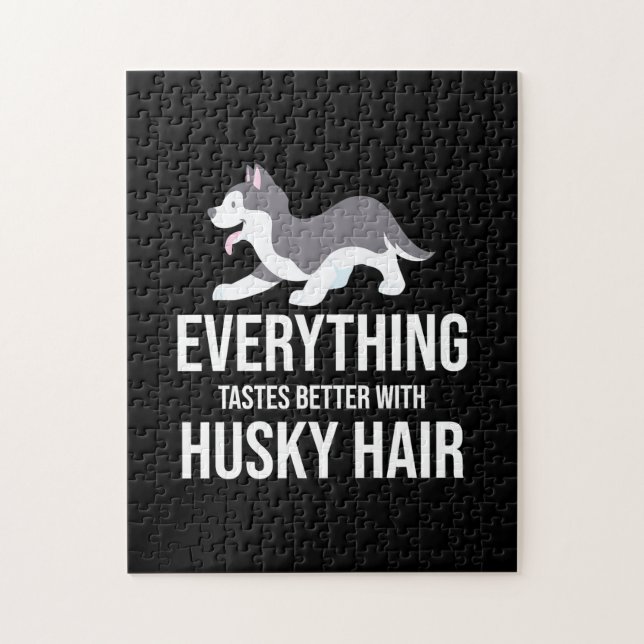 Allt går bättre med Husky Hair Pussel (Vertikal)