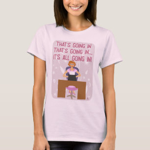 Allt går in på Ley Kitschy Housefru författare T Shirt