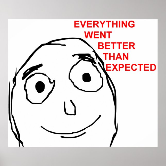 Allt gick bättre än förväntat poster (Framsidan)