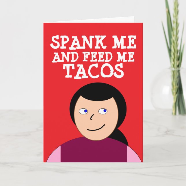 ALLT GOTT PÅ ALLHJÄRTANS DAG ROMANTISK ROLIG GRATT KORT (Framsida)