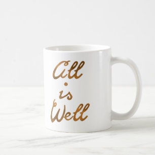 Allt guld är väl citationsteckentypografi kaffemugg