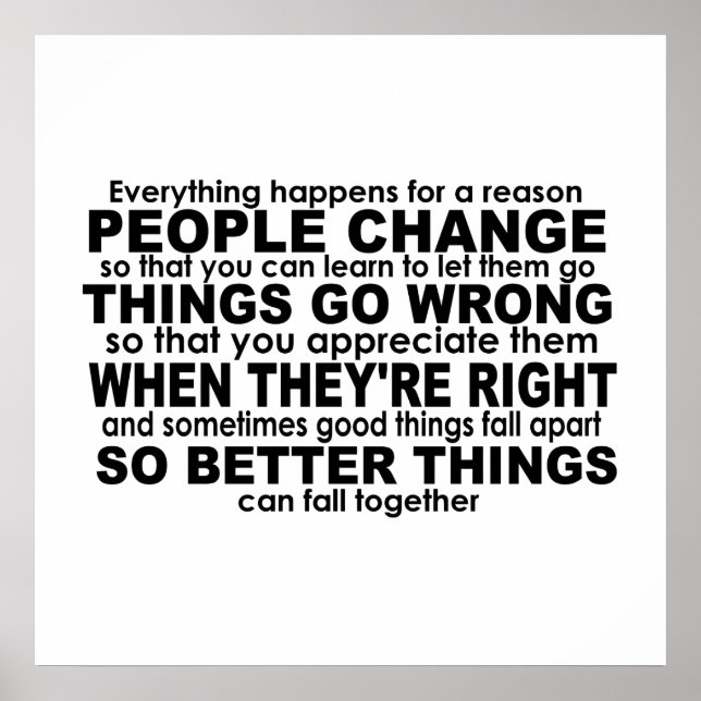 Allt händer för en förnuftig inspiration poster (Framsidan)