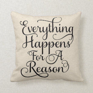 Allt händer för en svart för resonera skrivar kudde