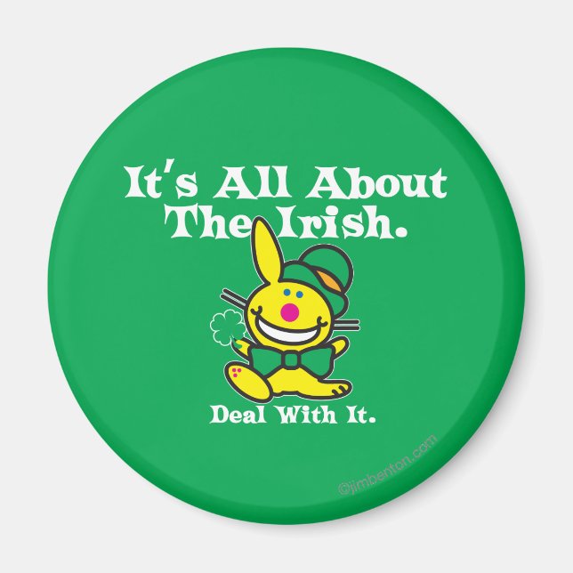 Allt handlar om irländarna (grönt) magnet (Framsidan)
