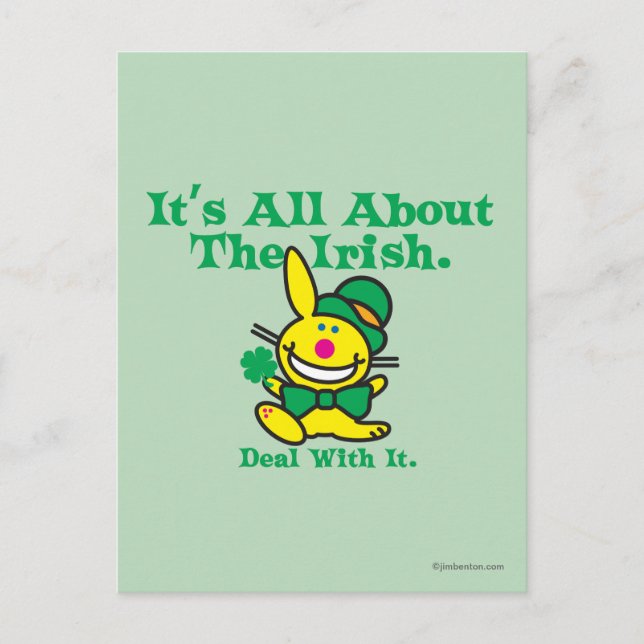 Allt handlar om irländarna vykort (Framsida)