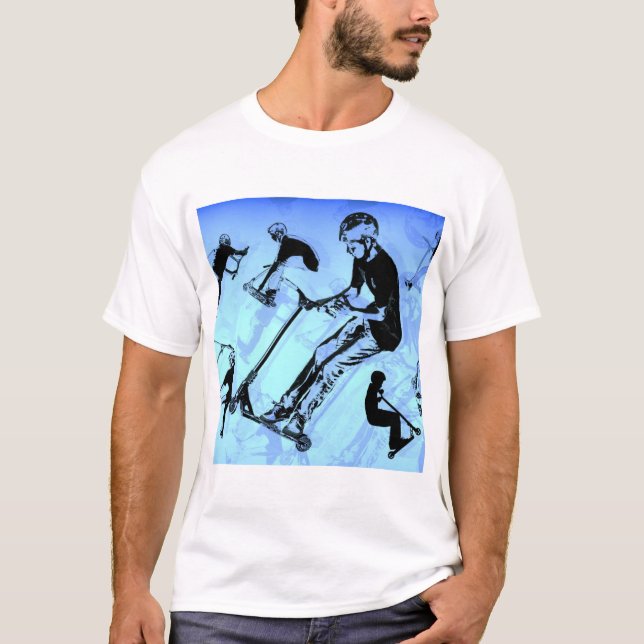 Allt handlar om skotten! - Scooter Tricks T Shirt (Framsida)