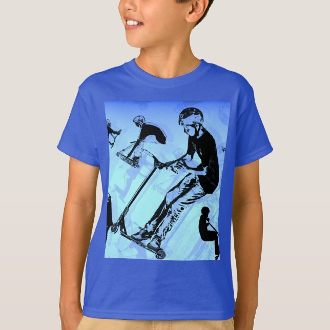 Allt handlar om skotten! - Scooter Tricks T Shirt (Framsida)