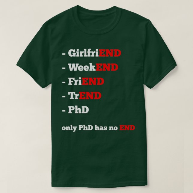 Allt har ett slut, men PhD Thesis 1 T Shirt (Design framsida)