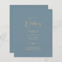 Allt-i-1-Elegant-glaset Teal Guld Bröllop QR cd