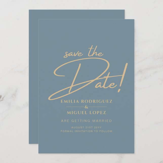 Allt-i-1-Elegant-glaset Teal Guld Bröllop QR cd Inbjudningar (Fram/baksida)