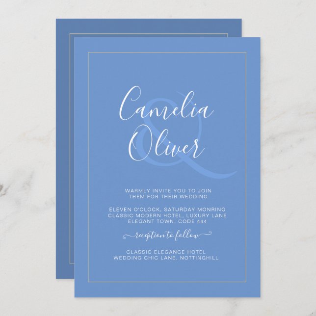 Allt-i-1 Modern, Monokromskt territorium Bröllop (Fram/baksida)