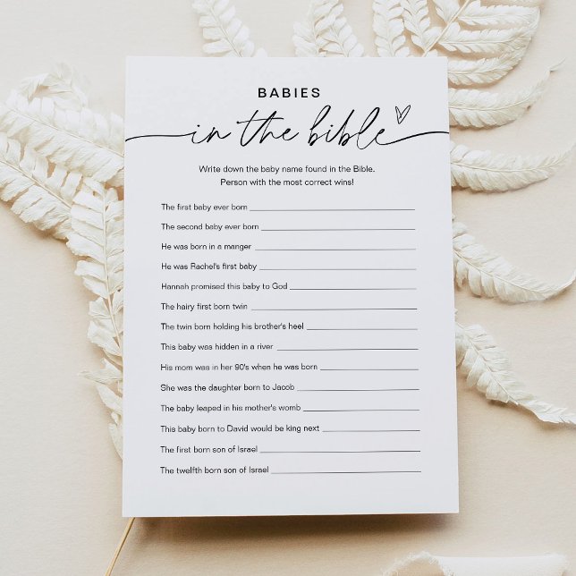 ALLT I BLE Baby Shower-spelkortet Inbjudningar (Skapare uppladdad)