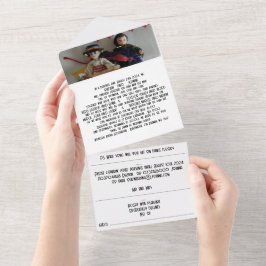 Allt i en bröllopsinbjudan