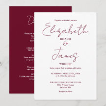 Allt i en burgunderfärgad minimalistisk elegant br