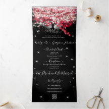 Allt i en elegant röd och rosa hjärtbladshjärtbröl