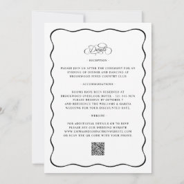 Allt i en elegant svart vigsel-QR-kalligrafi Inbjudningar