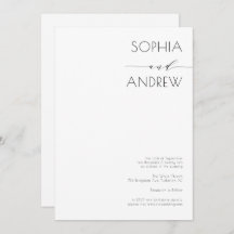 Allt i en enkel modern kalligrafi Bröllop