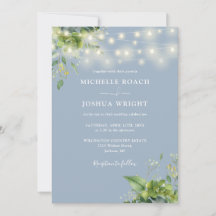 Allt i en grey Ljus Dusty Blue Bröllop