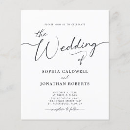 Allt i en inbjudan till en kalligrafi av budgeten