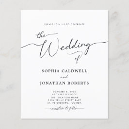 Allt i en inbjudan till en kalligrafi av budgeten