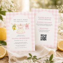 Allt i en lemon squeeze-gingham-flicka-barnkalas