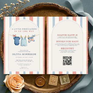 Allt i en liten fyrverkeriladdning Baby Shower Inbjudningar