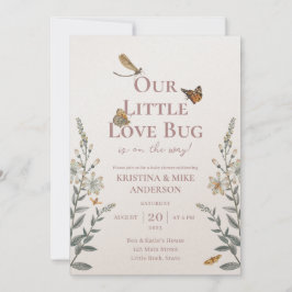 Allt i en liten kärleksbugg Baby Shower-inbjudan Inbjudningar