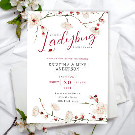 Allt i en liten Ladybug QR-kodsdusch Inbjudningar