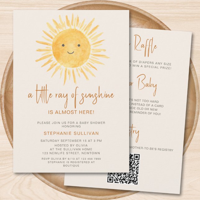 Allt i en liten Ray från Sunshine Baby Shower Inbjudningar (Skapare uppladdad)