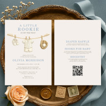 Allt i en liten rookie baseboll baby shower