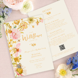 Allt i en liten Wildblomma Baby Shower Inbjudningar