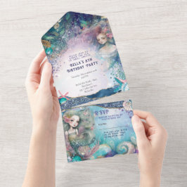 ALLT I EN Mermaid Under the Sea Inbjudan