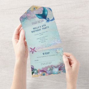 ALLT I EN Mermaid Under the Sea Inbjudan