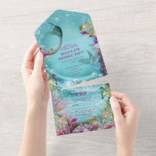 ALLT I EN Mermaid Under the Sea Inbjudan